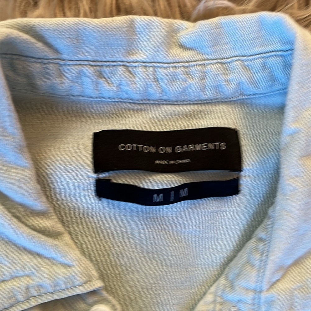 Like new Cotton On denim button down shirt- medium - Picture 2 of 3
